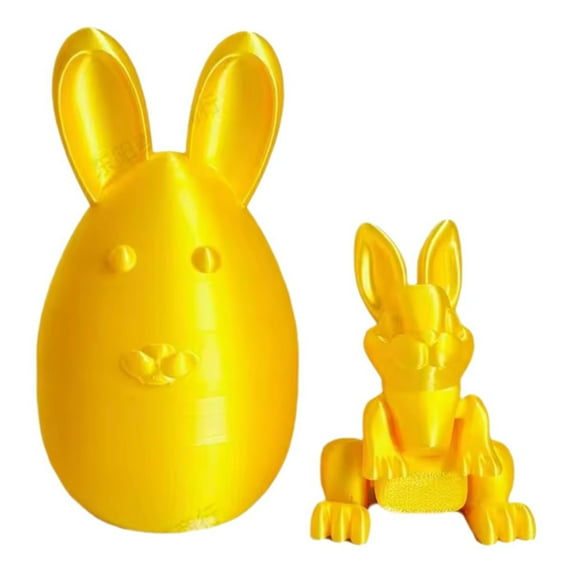 Post-New Year Promotion Dienrx Easter 3D Printed Bunny Egg Gold, 3D Printed Bunny Egg Toy Creative Flexible Bunny Easter Egg 3D Dragon Egg Desktop Decoration (Sunset Purple)