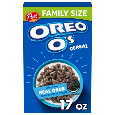 Post OREO O's Breakfast Cereal, Read-to-Eat, Crunchy 17 oz Box