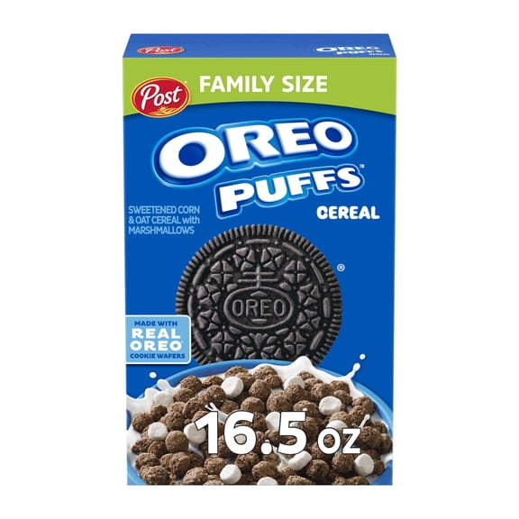 Post OREO PUFFSâ„¢ Cereal, Crunchy 16.5 oz box