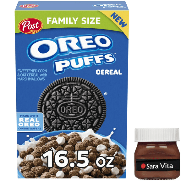 Post OREO PUFFS Cereal, Crunchy 16.5 oz box