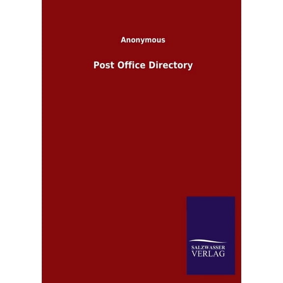 Post Office Directory Paperback 384604864X 9783846048641 Ohne Autor