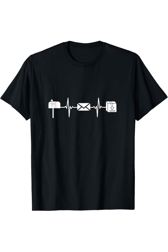 Post Office Heartbeat Mailman Worker T-Shirt