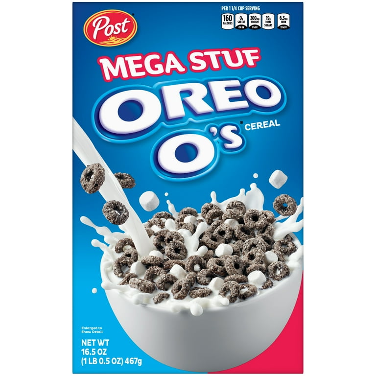 Post Oreo O's Mega Stuff Breakfast Cereal, Sweetened Corn and Oat