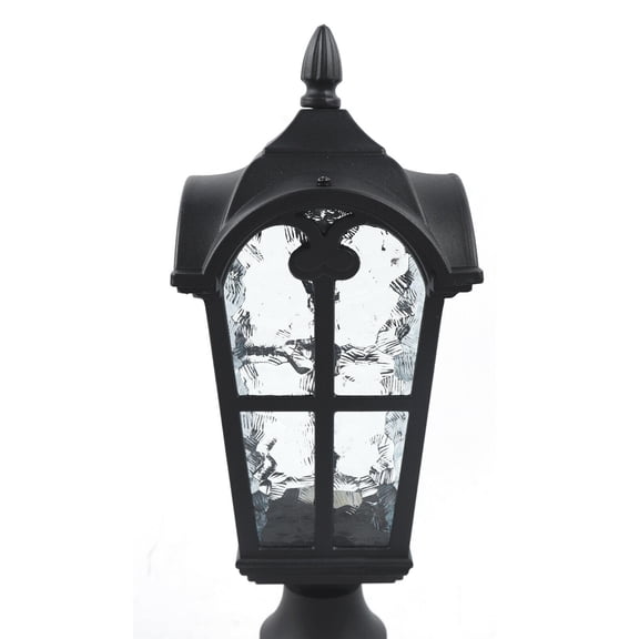 Post Pole Light Outdoor Garden Patio Driveway Yard Lantern Lamp Fixture Black