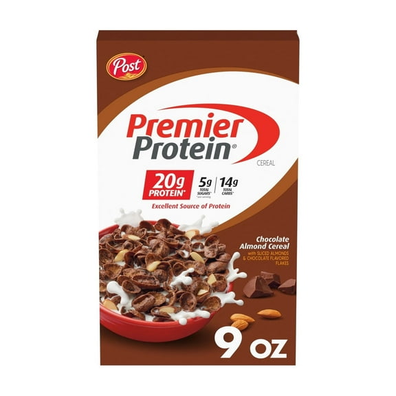 Post Premier Protein Chocolate Almond Cereal 9 oz (Pack of 5)