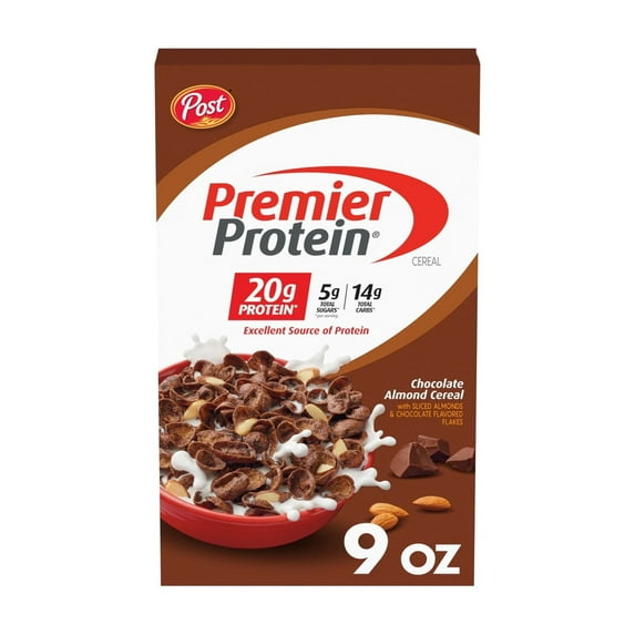 Post Premier Protein Chocolate Almond Cereal 9 oz (Pack of 6)