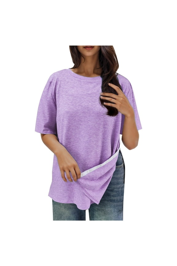 Post Shoulder Shirts for Women Tear Away 3/4 Tops After Cuff Shirts Chemo Port Adaptive Clothing