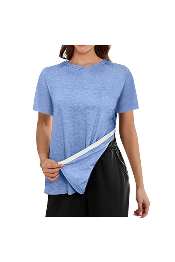 Post Shoulder Surgery Shirts Womens Short Sleeve Tear Away Top After Rotator Cuff Shirts Chemo Port Adaptive Cloth