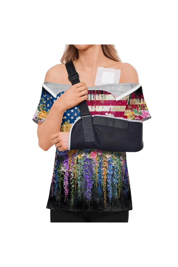 Post Shoulder Surgery Shirts for Women Full Open Side Snap Tear Away Zipper Shoulder Tops Post Surgery Recovery Shirts