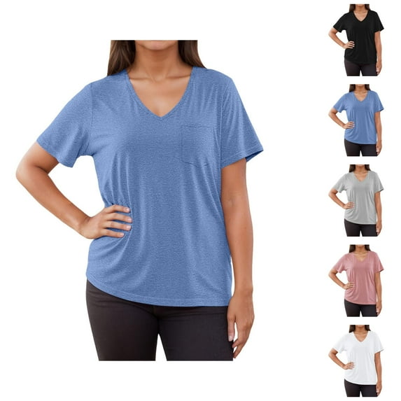 Post Shoulder Surgery Shirts for Women Rotator Chest Recovery Shirt Short Sleeve V-Neck Dialysis Chemo Clothing