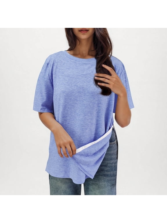 Post Shoulder Surgery Shirts for Women Tear Away Side Snap Chemo Port Shirts Short Sleeve Adaptive Blouses