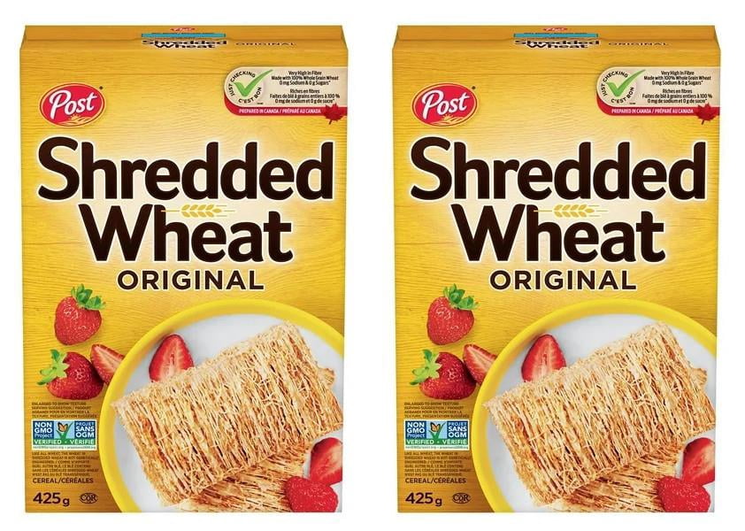 Post Shredded Wheat Original Big Biscuit Cereal, 425g (2 Pack)