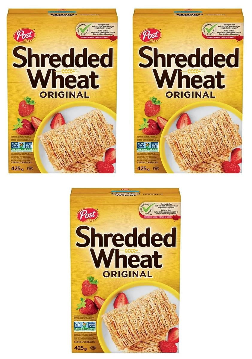 Post Shredded Wheat Original Big Biscuit Cereal, 425g (3 Pack)