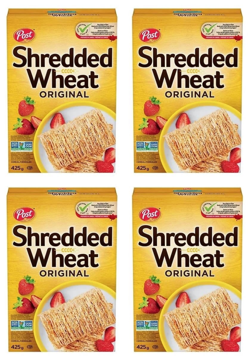 Post Shredded Wheat Original Big Biscuit Cereal, 425g (4 Pack)