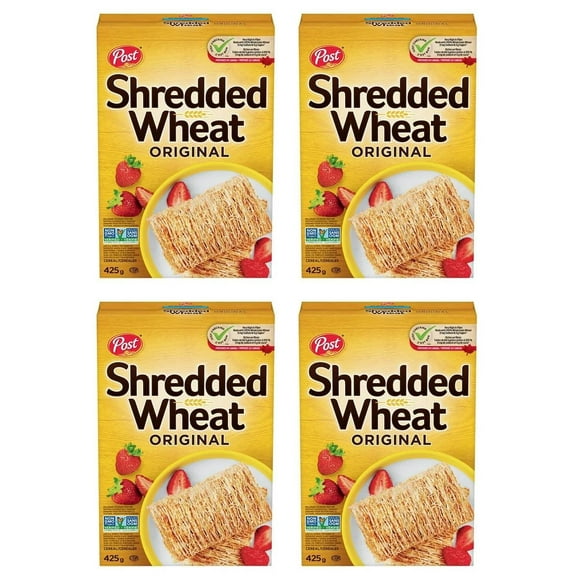 Post Shredded Wheat Original Big Biscuit Cereal, 425g (4 Pack)