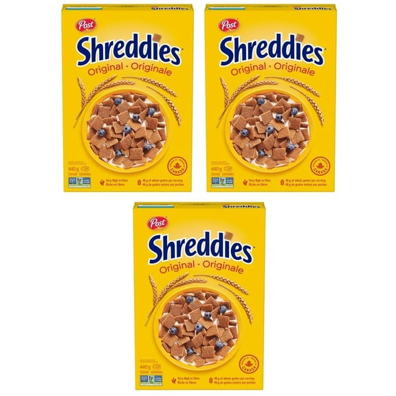 Post Shreddies Original Breakfast Cereal, 440g (3 Pack)