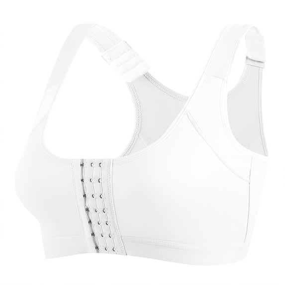 Post Surgery Bra Surgical Bra Compression Sports Bra Front Buckle Closure Bras for Women Close Breast Augmentation Bra Wireless
