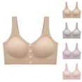 thumbnail image 1 of Post Surgery Bra for Women Front Closure, Seamless, and Wireless Sleep Brassiere Full Coverage Gym and Sports Bra Beige XL(XL), 1 of 6