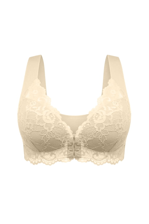 Post-Surgery Front Closure Bra for Women, Comfort Seamless Wireless Mastectomy Bra with Wide Straps