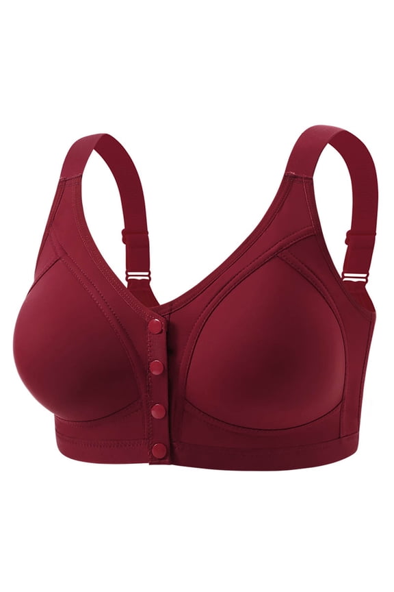 Post Surgery Mastectomy Bra with Pockets,Front Closure Bra for Breast Forms, Seamless Supportive Bralette for Women