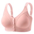 thumbnail image 1 of Front Closure Bras for Women, Full Coverage Wireless Plus Size Push Up, Wide Strap, Breathable Posy, 1 of 3