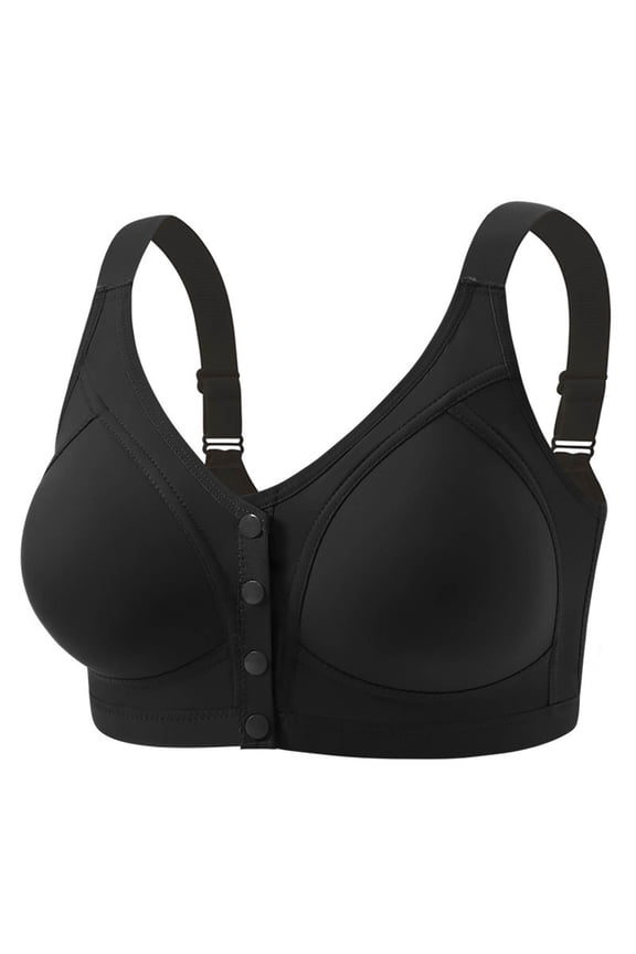 Post Surgery Mastectomy Bra with Pockets,Front Closure Bra for Breast Forms, Seamless Supportive Bralette for Women