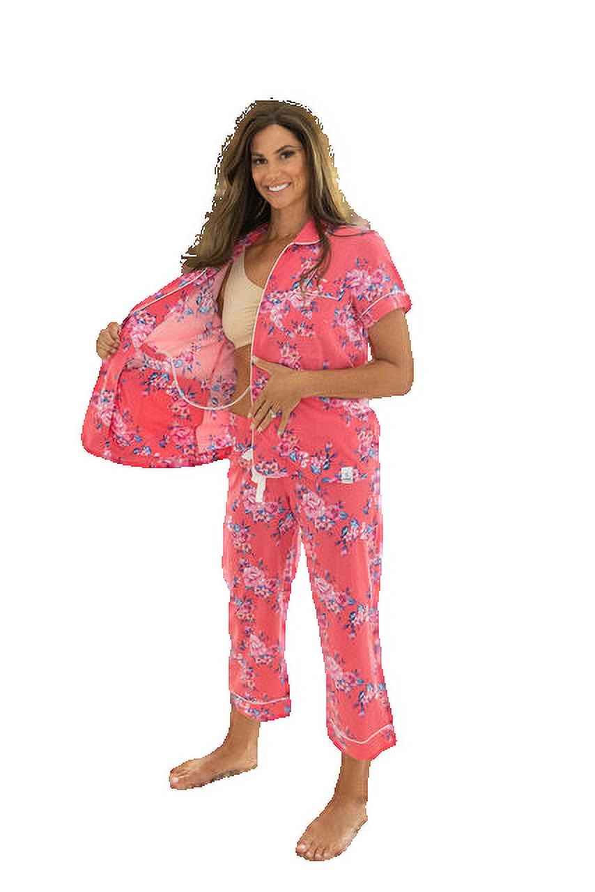 Luxurious Post Surgery Pajamas with Snap Sleeves and Mastectomy Drain  Holder Pockets, Chemotherapy Must Haves for Women