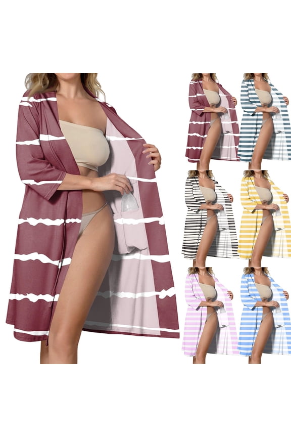 Post Surgery Mastectomy Robes for Women Hospital Gown Post Surgery Essentials With Drain and Side Pockets Mastectomy Recovery Pajamas for Gift Red L