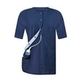thumbnail image 1 of Post Surgery Mastectomy Shirt With Drain Management Pockets - Navy Tee- Mastectomy Shirts With Drain Pockets - Breast Cancer Post Surgery Clothing for Women - Shirts With Drain Pockets Post Mastectomy, 1 of 5