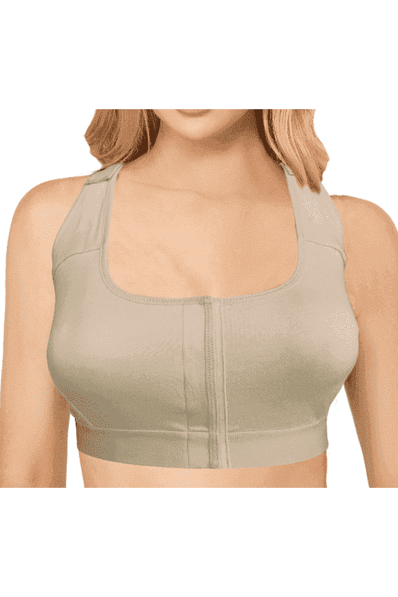 Post Surgery Recovery Bra for Mastectomy- Velcro Front Closure, Adjustable Velcro Straps, Breathable Fabric