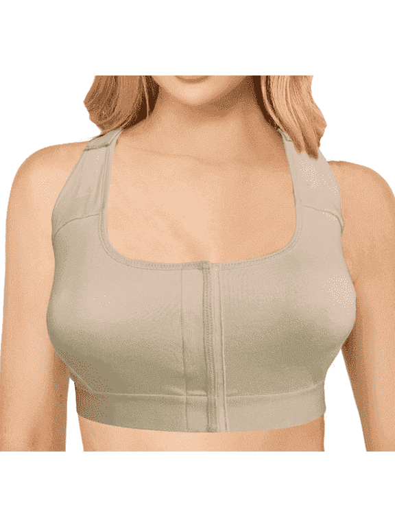 Post Surgery Recovery Bra for Mastectomy- Velcro Front Closure, Adjustable Velcro Straps, Breathable Fabric