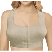 Post Surgery Recovery Bra for Mastectomy- Velcro Front Closure, Adjustable Velcro Straps, Breathable Fabric