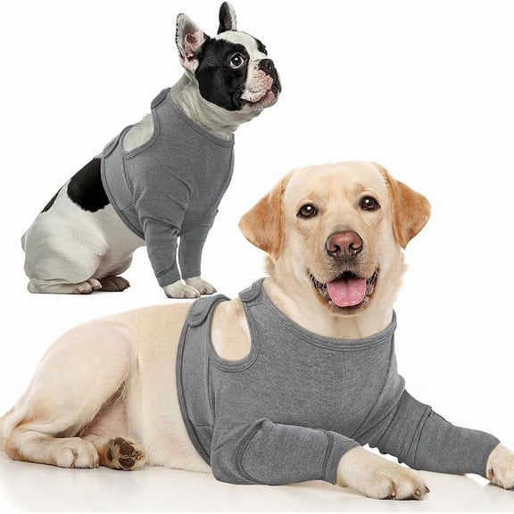 Post-Surgery Recovery Suit for Dogs Long-Sleeve Surgical Gown Soft, Breathable Pet Pajamas Prevents Hair Loss and Licking of Wounds Adjustable Pants Prevents Licking of Wounds【 2XL(30.31"35.43") 】