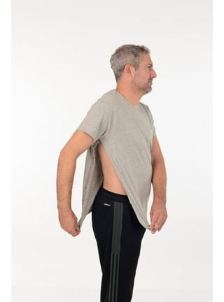 Surgery Recovery Shirt with Velcro Shoulder Access - Crew Neck