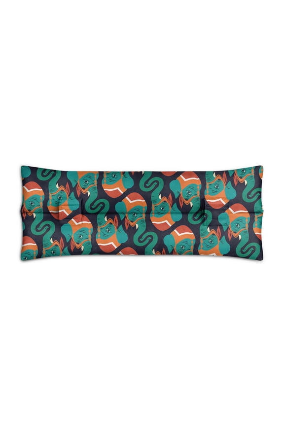 Post Surgery Seatbelt Pillow - Elephant and Wildflowers Boho Style - Double Hook-and-Loop Straps for Secure Fit