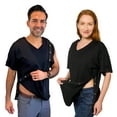 thumbnail image 1 of Post Surgery Shirt with Discreet Left & Right Side Snap Access (S, Black), 1 of 5
