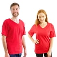 thumbnail image 1 of Post Surgery Shirt with Discreet Left & Right Side Snap Access (S, Red), 1 of 3