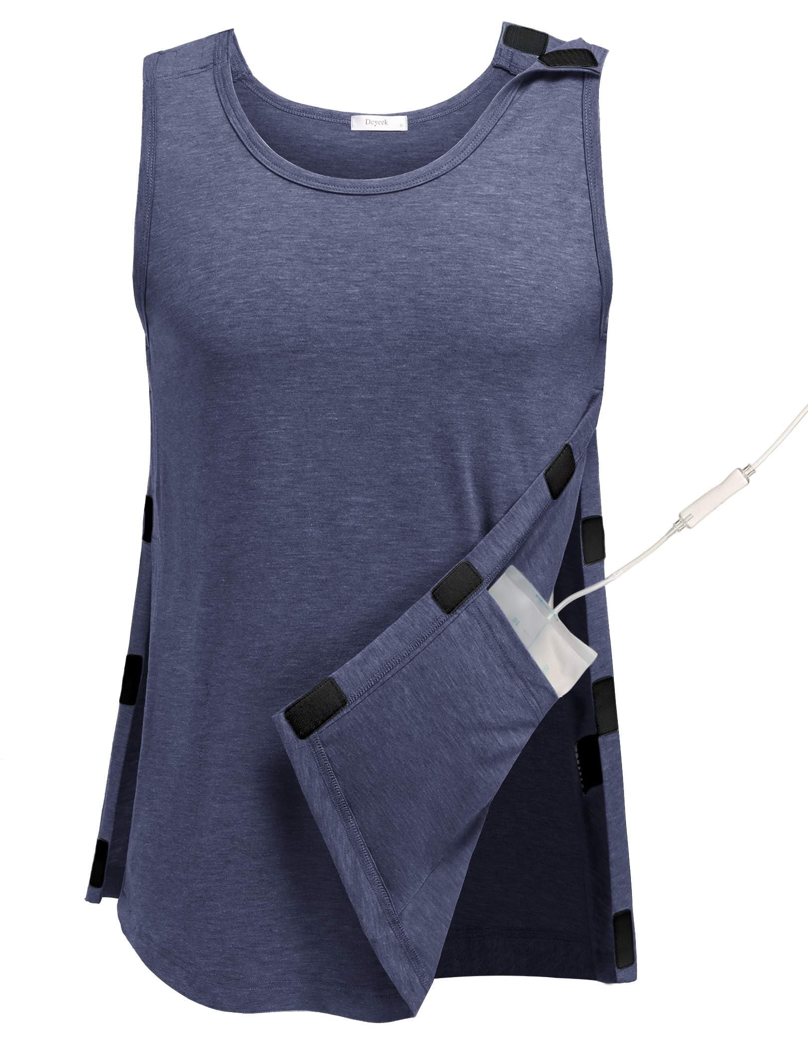 Post Surgery Shirts Men Shoulder Mastectomy Recovery Tank Tops with ...