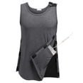 thumbnail image 1 of Post Surgery Shirts Men Shoulder Mastectomy Recovery Tank Tops with Drain Pockets Adaptive Rotator Cuff Magic Tape, 1 of 5