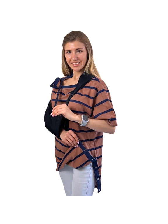 Post Surgery w/ L&R Snaps (Stripes, 2XL)