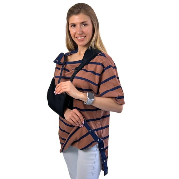 Post Surgery w/ L&R Snaps (Stripes, M)