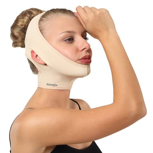 Post Surgical Chin Strap Bandage for Women Neck and Chin Compression Garment Wrap Face