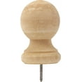 thumbnail image 1 of Waddell 110 Ball Post Top with Pressure Treated Base, 3-1/2 in W x 4-1/4 in H, Pine, 1 of 2