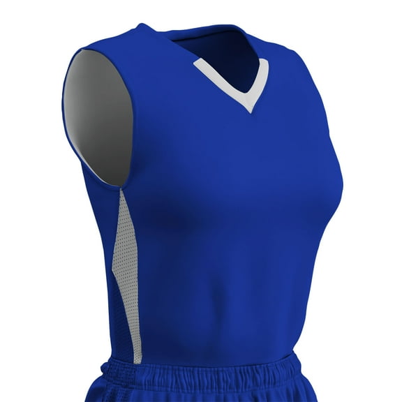 Post Up Reversible Basketball Jersey, Girls' Medium, Royal and White