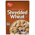 thumbnail image 1 of Post Wheat n Bran Shredded Wheat, High Fiber Breakfast Cereal, Certified Kosher, Crunchy 18 oz Box, 1 of 7