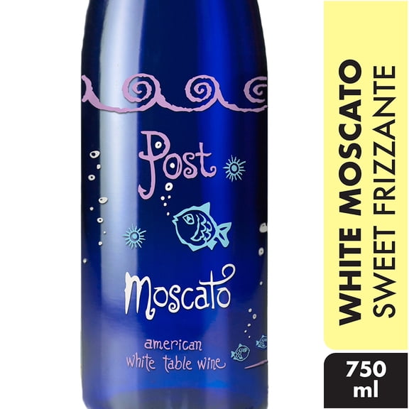 Post Winery Moscato Sweet White Table Wine, 7% ABV, Arkansas, 750ml Glass Bottle