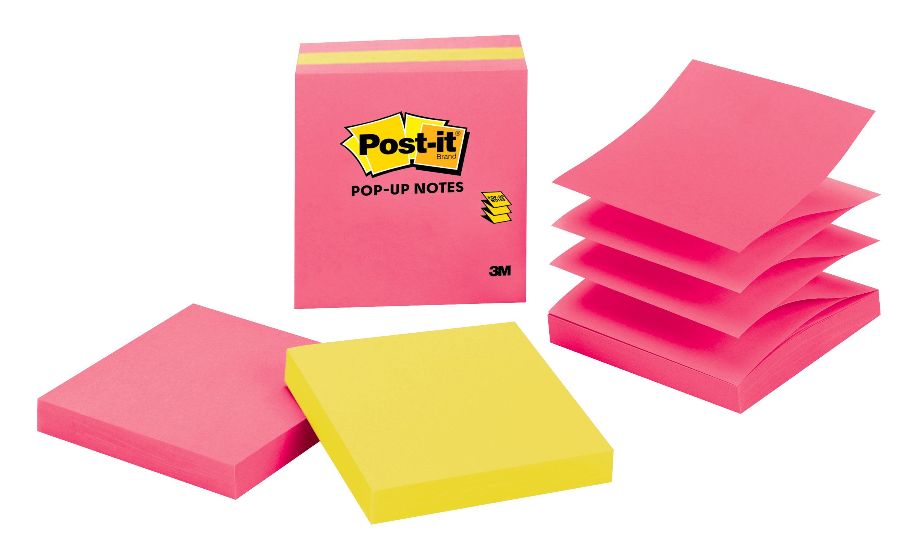 Post-it Dispenser Pop-up Notes 3301-3AU-FF, 3 in x 3 in (76 mm x 76 mm)