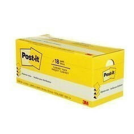 Post-it Dispenser Pop-up Notes R330-18CP, 3 in x 3 in (76 mm x 76 mm), Canary Yellow, 100 sheets/pad, 18 Pad, Cabinet Pack