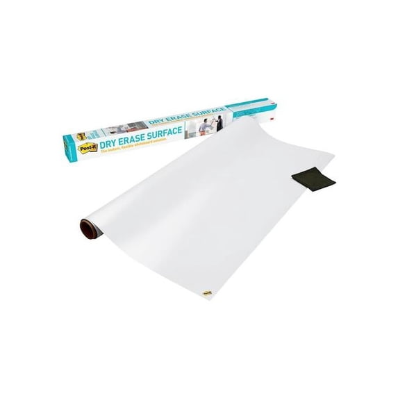 Post-it Self-Stick Instant Dry Erase Film Surface, 4 x 3-Ft, 12 Sq Ft.