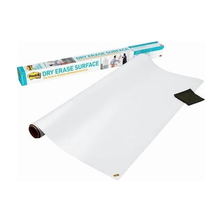 Post-it Self-Stick Instant Dry Erase Film Surface, 4 x 3-Ft, 12 Sq Ft.